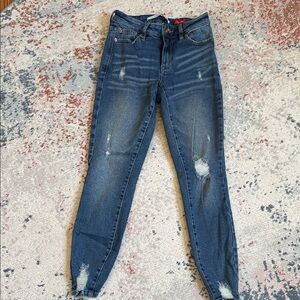 Celebrity Pink 1/25 Distressed Dark Blue Skinny Jeans